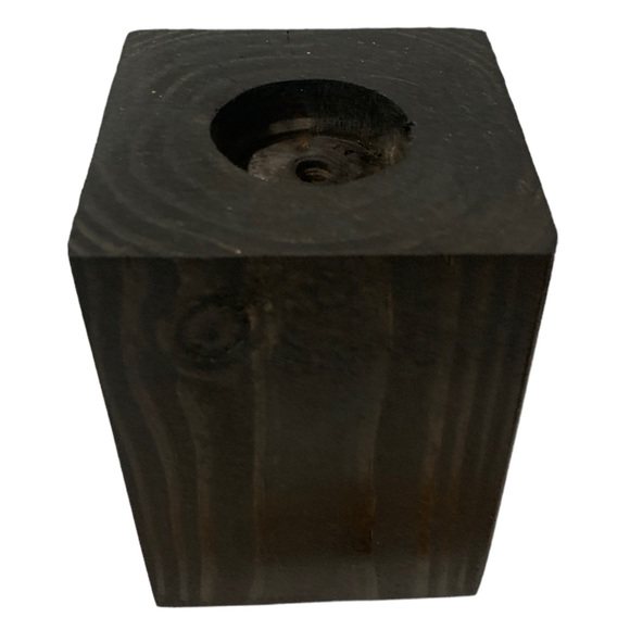 Handmade Wooden Tea Light Candle Holder Set Of 3 Rustic Cabin Decor Gift Set - Picture 8 of 9